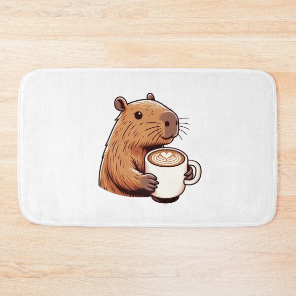 Item preview, Capybara Cafetero: Enjoying a Latte with Art designed and sold by Polarisofficial.
