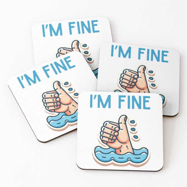 Item preview, I'm Fine Thumbs Up designed and sold by Zeemazoo.