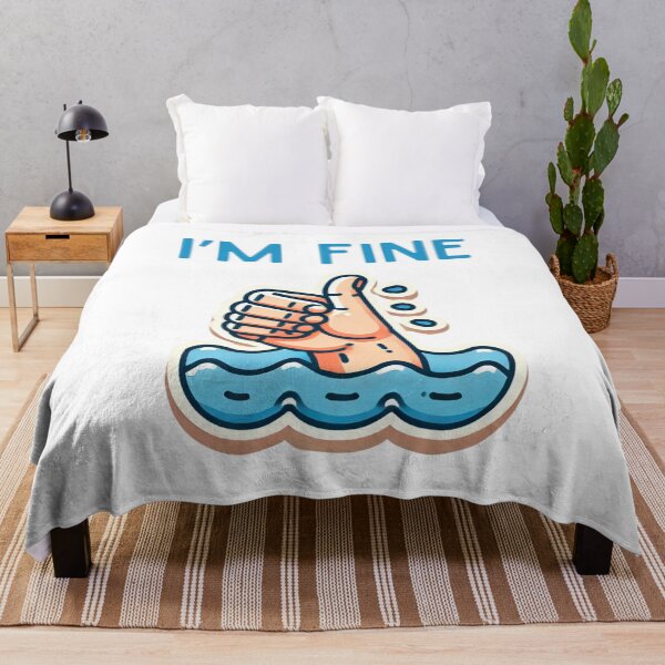 Item preview, I'm Fine Thumbs Up designed and sold by Zeemazoo.