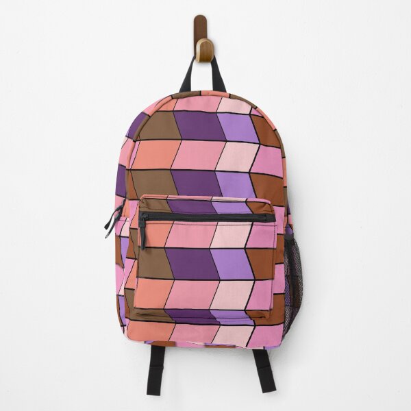 Artikelvorschau, Geometrisches Retro-Op-Art-Muster in Pink und Braun entworfen und verkauft von JuneJournal.