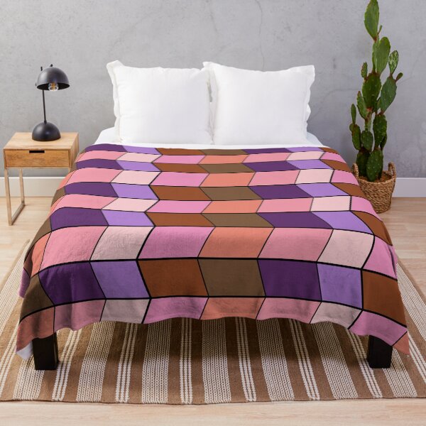 Artikelvorschau, Geometrisches Retro-Op-Art-Muster in Pink und Braun entworfen und verkauft von JuneJournal.