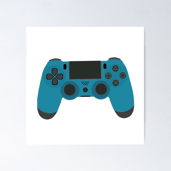 Vista previa del artículo con la obra «Mando de juego retro azul», diseñado y vendido por RogueasaurusRex.