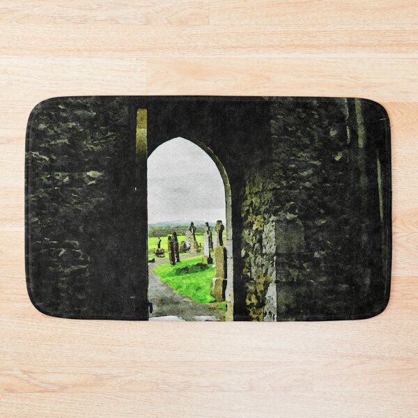 Item preview, Watercolor view through an archway into the Rock of Cashel cemetery designed and sold by GestaltImagery.