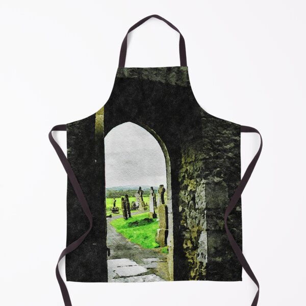Item preview, Watercolor view through an archway into the Rock of Cashel cemetery designed and sold by GestaltImagery.