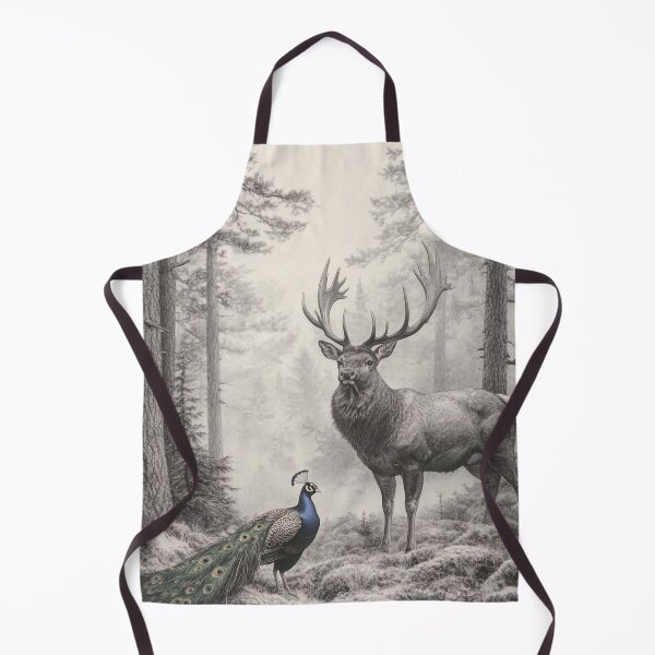 Item preview, Realistic Stag and deer pencil drawing designed and sold by Pencil-Art.
