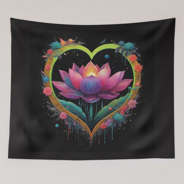 Item preview, Neon Lotus Flower Heart designed and sold by J-CCreations.