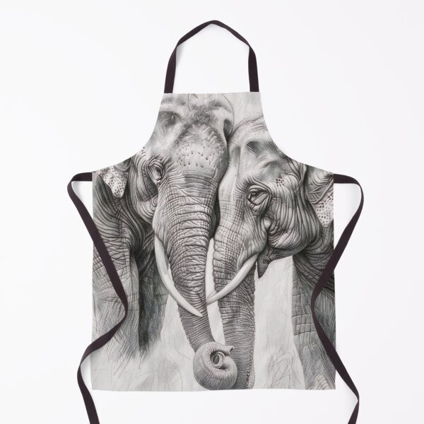Item preview, Realistic Elephants pencil drawing designed and sold by Pencil-Art.