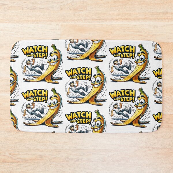 Item preview, Watch Your Step - Funny Cartoon Banana Peel Slapstick Humor designed and sold by Redblackman.
