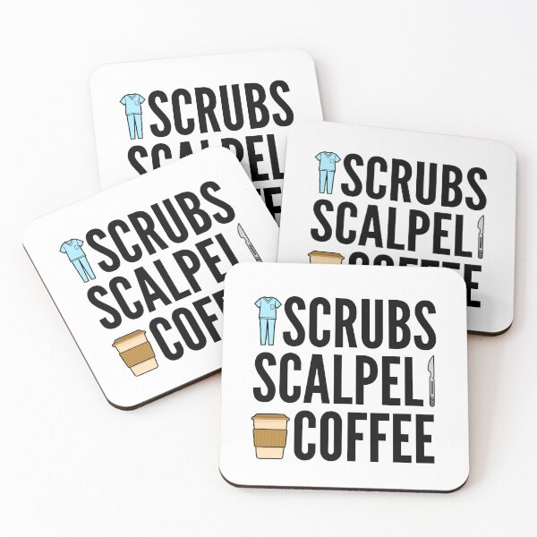 Item preview, Scrubs, Scalpel & Coffee designed and sold by iX-Physio.