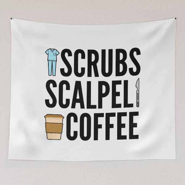 Item preview, Scrubs, Scalpel & Coffee designed and sold by iX-Physio.