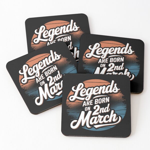 Item preview, Legends Are Born on 2nd March – Birthday Gift designed and sold by Sam Creations.