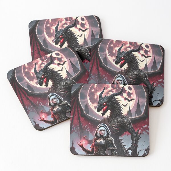 Item preview, Moonlit Covenant: The Necromancer & Her Dragon designed and sold by AbstractAnom.