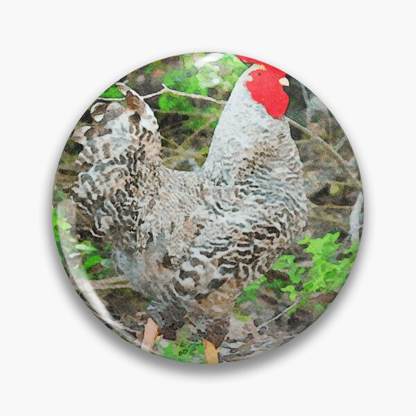Item preview, Colorful rooster in vibrant watercolor forest setting designed and sold by GestaltImagery.