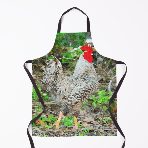 Item preview, Colorful rooster in vibrant watercolor forest setting designed and sold by GestaltImagery.