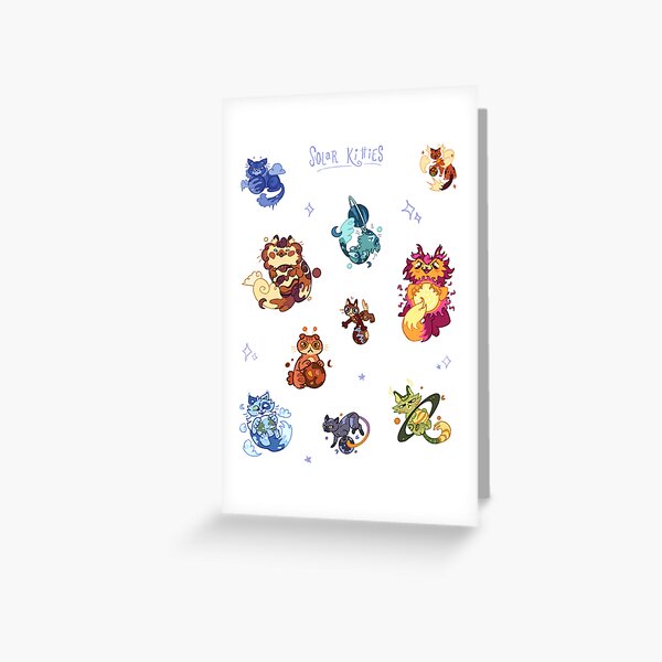 Item preview, Solar Kitties - full sticker sheet designed and sold by NocturnalNova09.