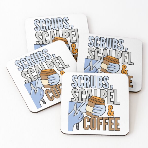 Item preview, Scrubs, Scalpel & Coffee designed and sold by iX-Physio.
