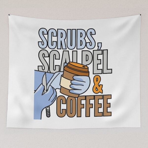Item preview, Scrubs, Scalpel & Coffee designed and sold by iX-Physio.