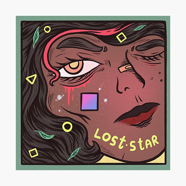 Vista previa del artículo con la obra «Estrella perdida», diseñado y vendido por GUFFOW.