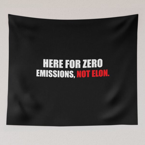 Item preview, Here For Zero Emissions Not Elon | Anti Elon Bumper designed and sold by PixVib.