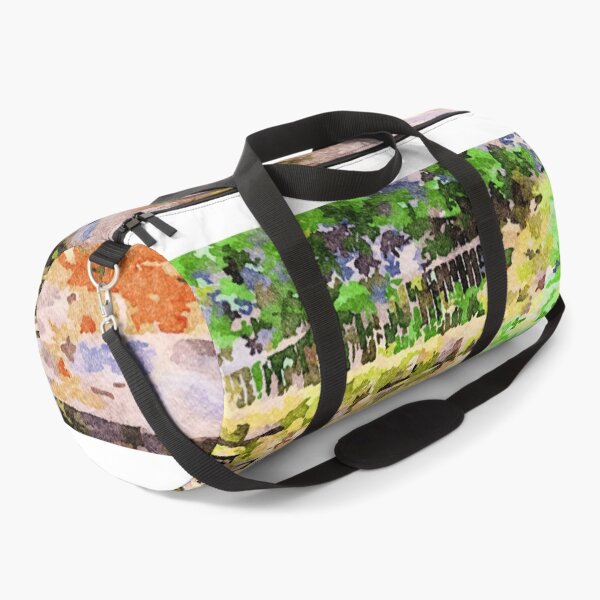 Item preview, Serene garden patio with stone seating and lush greenery designed and sold by GestaltImagery.