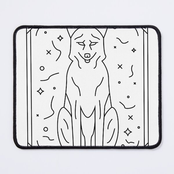 Item preview, Sorrowful canine with geometric frame and symbolic elements designed and sold by estebansequeira.