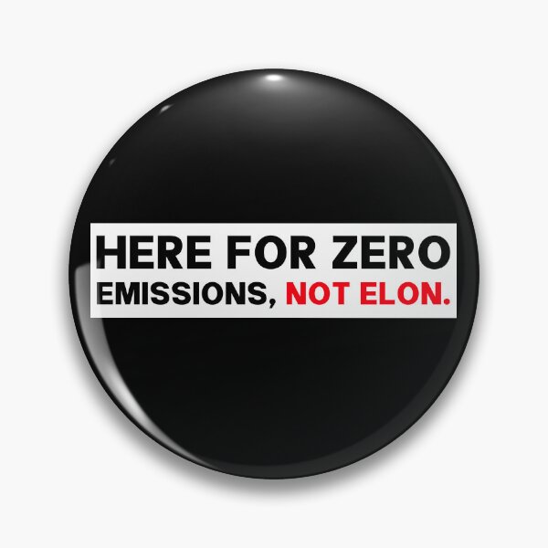 Item preview, Here For Zero Emissions Not Elon | Funny Bumper designed and sold by PixVib.