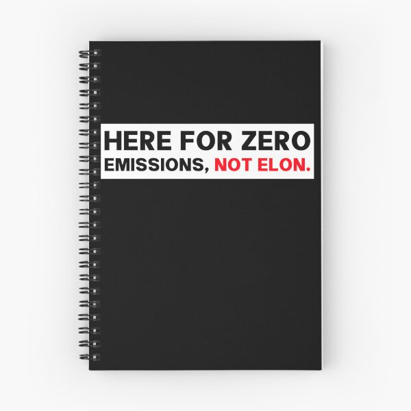 Item preview, Here For Zero Emissions Not Elon | Funny Bumper designed and sold by PixVib.