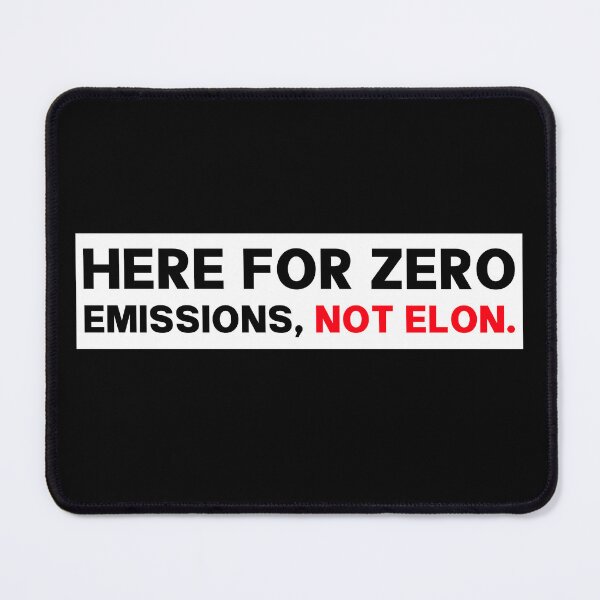 Item preview, Here For Zero Emissions Not Elon | Funny Bumper designed and sold by PixVib.