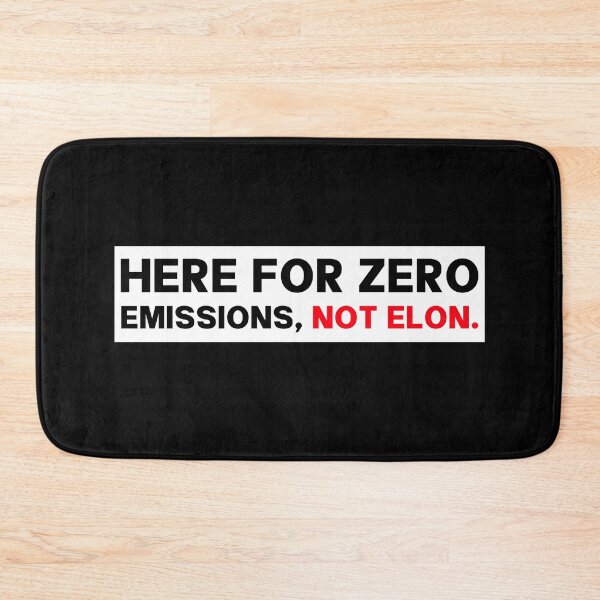 Item preview, Here For Zero Emissions Not Elon | Funny Bumper designed and sold by PixVib.