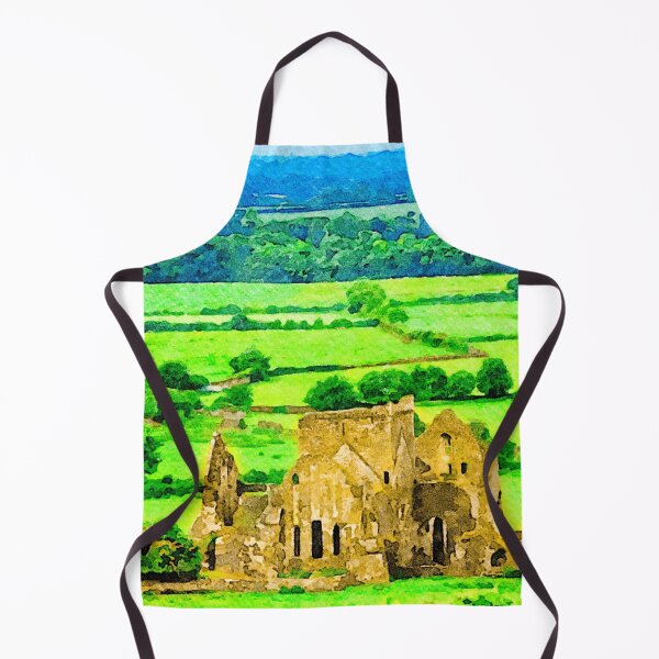 Item preview, Scenic watercolor of Hore Abbey amidst lush greenery in County Tipperary, Ireland designed and sold by GestaltImagery.