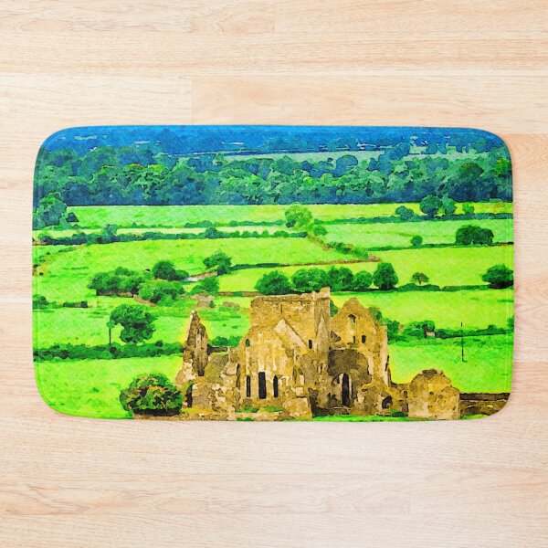 Item preview, Scenic watercolor of Hore Abbey amidst lush greenery in County Tipperary, Ireland designed and sold by GestaltImagery.