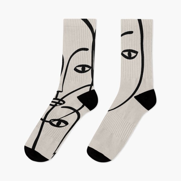 Item preview, Interlocking Faces in Abstract Line Art designed and sold by OpalEllery.