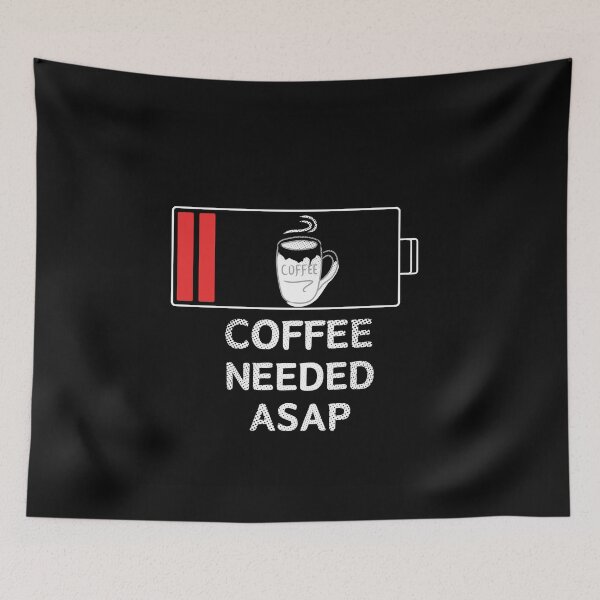 Item preview, Black coffee design( coffee needed asap ) designed and sold by anirban10.