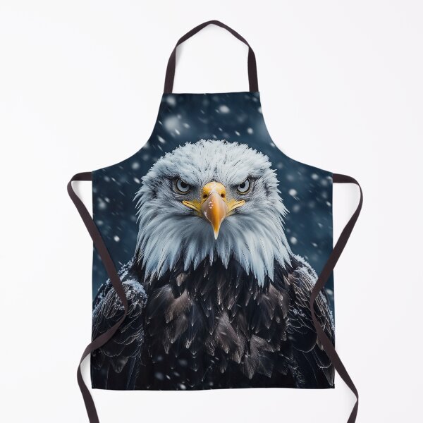 Item preview, American eagle portrait in snow designed and sold by TheArtistOf2022.