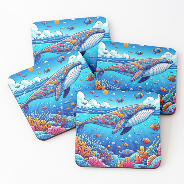 Item preview, Whale in the style of pop art designed and sold by Dogandesighn.