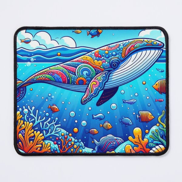 Item preview, Whale in the style of pop art designed and sold by Dogandesighn.