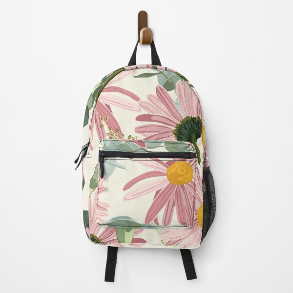Item preview, Elegant floral pattern with hand draw pink daisy camomile flowers and eucalyptus. designed and sold by MatyKotiv.