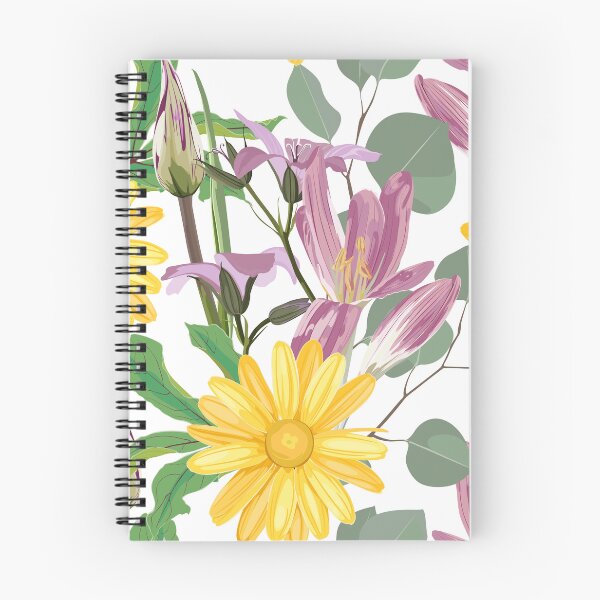 Item preview, Elegant floral pattern with hand draw daisy camomile flowers and eucalyptus.  designed and sold by MatyKotiv.