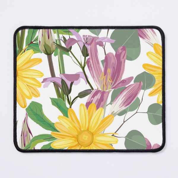 Item preview, Elegant floral pattern with hand draw daisy camomile flowers and eucalyptus. designed and sold by MatyKotiv.