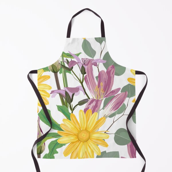 Item preview, Elegant floral pattern with hand draw daisy camomile flowers and eucalyptus.  designed and sold by MatyKotiv.