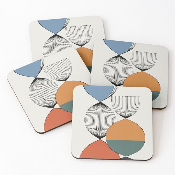 Item preview, Abstract Geometric Shapes with Curved Lines designed and sold by OpalEllery.