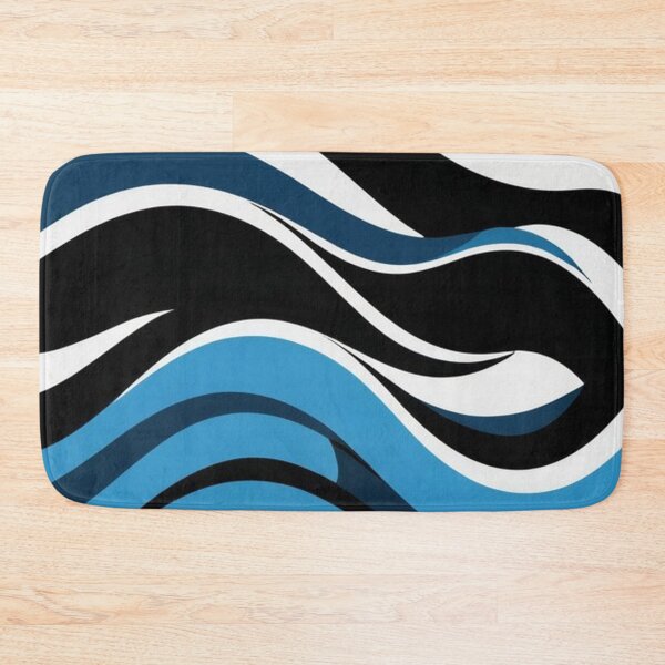Item preview, wave pattern 45 designed and sold by blackwhiteblue.