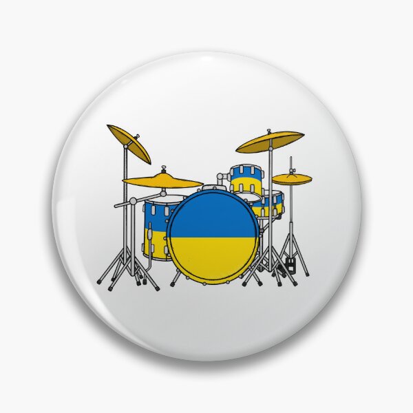 Item preview, Drum Kit Ukrainian Flag Drummer Musician designed and sold by doodlerob.