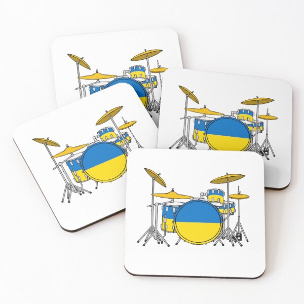 Item preview, Drum Kit Ukrainian Flag Drummer Musician designed and sold by doodlerob.