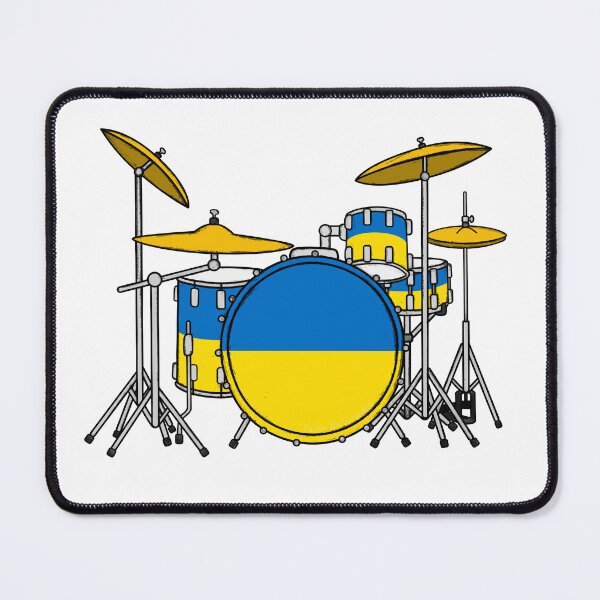 Item preview, Drum Kit Ukrainian Flag Drummer Musician designed and sold by doodlerob.