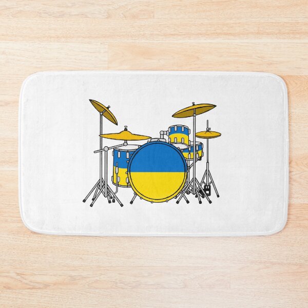Item preview, Drum Kit Ukrainian Flag Drummer Musician designed and sold by doodlerob.