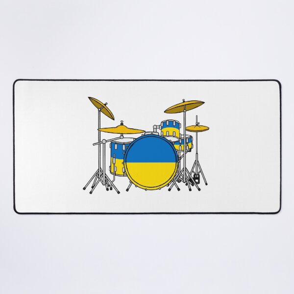 Item preview, Drum Kit Ukrainian Flag Drummer Musician designed and sold by doodlerob.