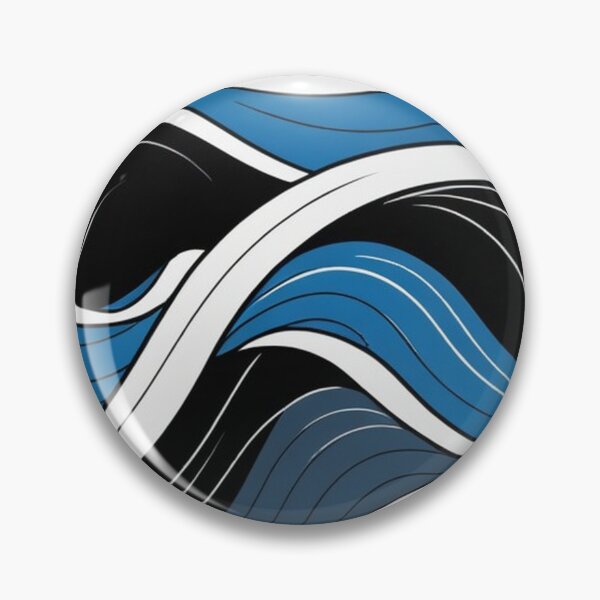 Item preview, wave pattern 46 designed and sold by blackwhiteblue.
