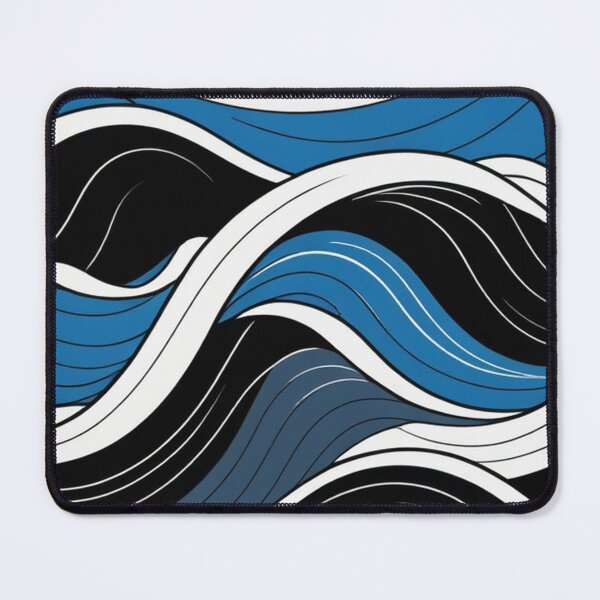 Item preview, wave pattern 46 designed and sold by blackwhiteblue.