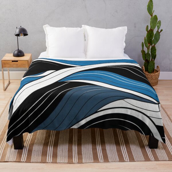 Item preview, wave pattern 46 designed and sold by blackwhiteblue.